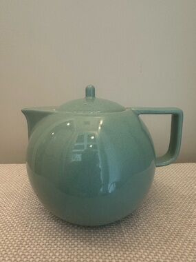 Vintage Sasaki Colorstone Tea Pot VERT DE GRIS Vignelli Designs Green 80s Retro